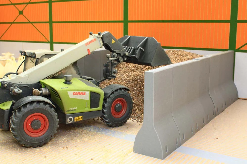 Bunkerwände aus Beton (4er-Set) Modell von Brushwood Toys 1:32
