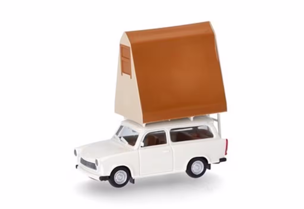 Trabant 601 Universal mit Dachzelt Modell von herpa 1:87 eilbote-onlineshop - Agrarfox