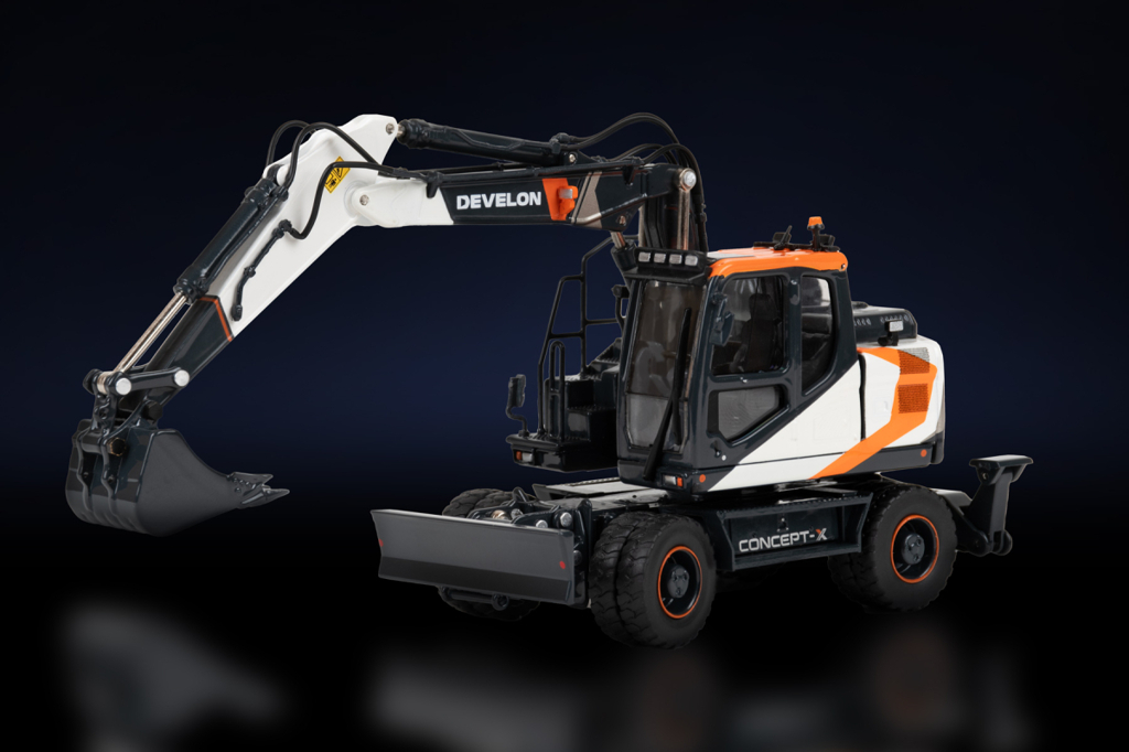 Develon DX165WR Konzept X Mobilbagger Modell von Imc Models 1:50