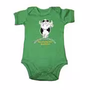 Baby-Body „Was wäre diese Welt ohne Mi(l)ch“ (grün) eilbote-onlineshop - Agrarfox