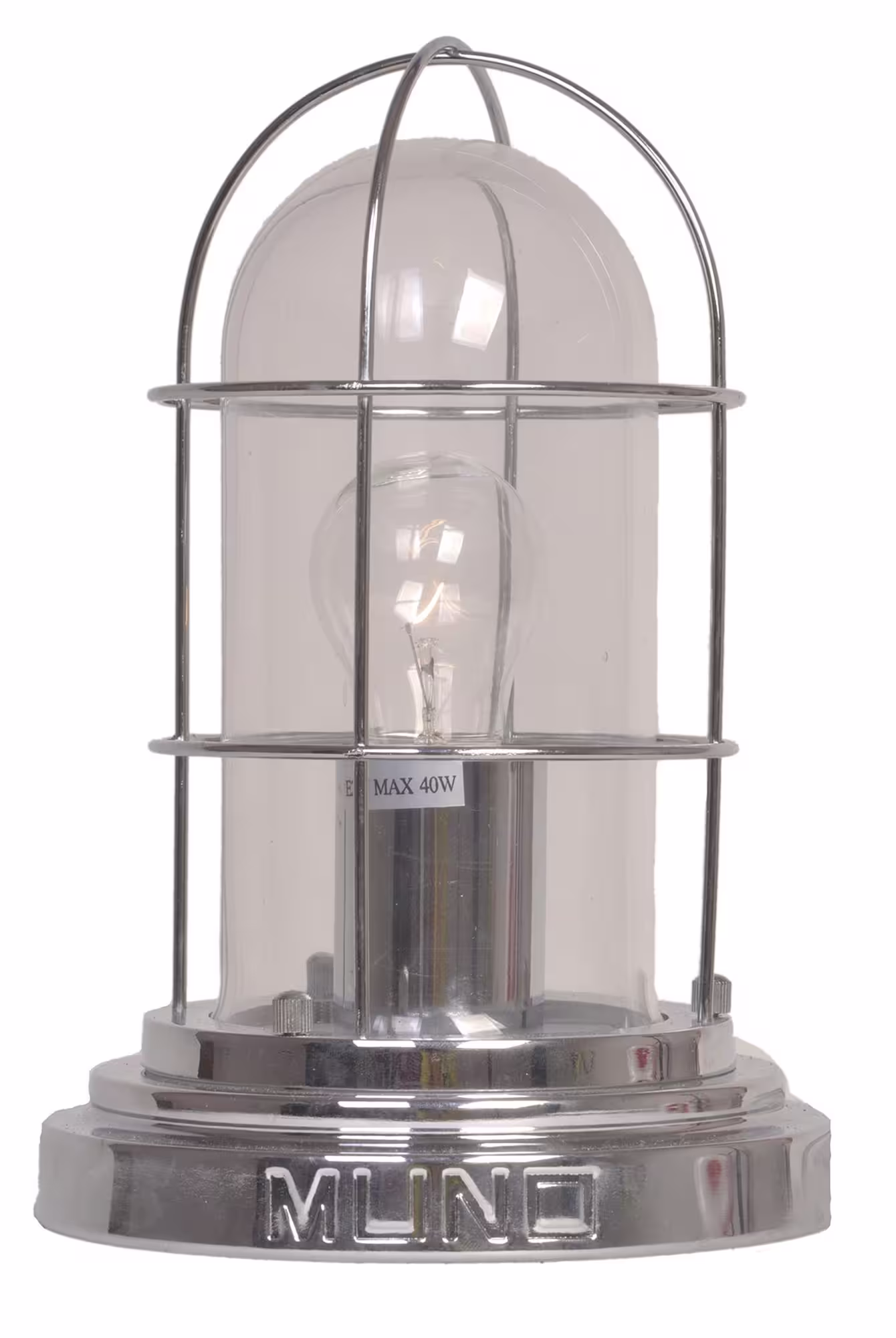 Design-Tischlampe mit Glasschutz verchromt eilbote-onlineshop - Agrarfox