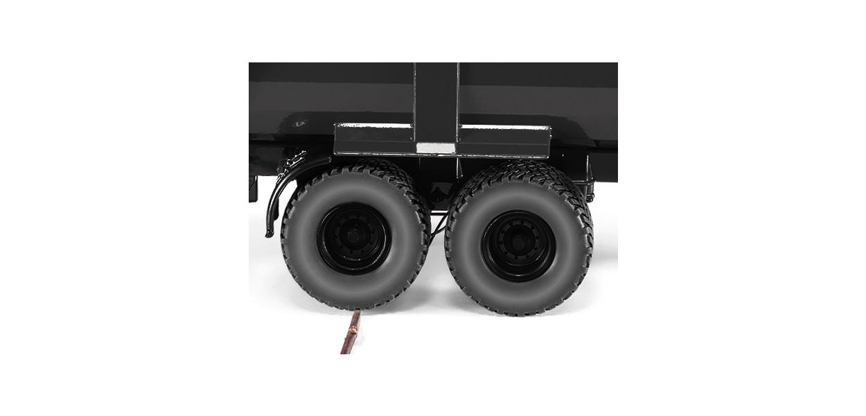 Krampe Big Body 650 Hinterkipper mit Silageaufsatz schwarz Modell von Wiking 1:32