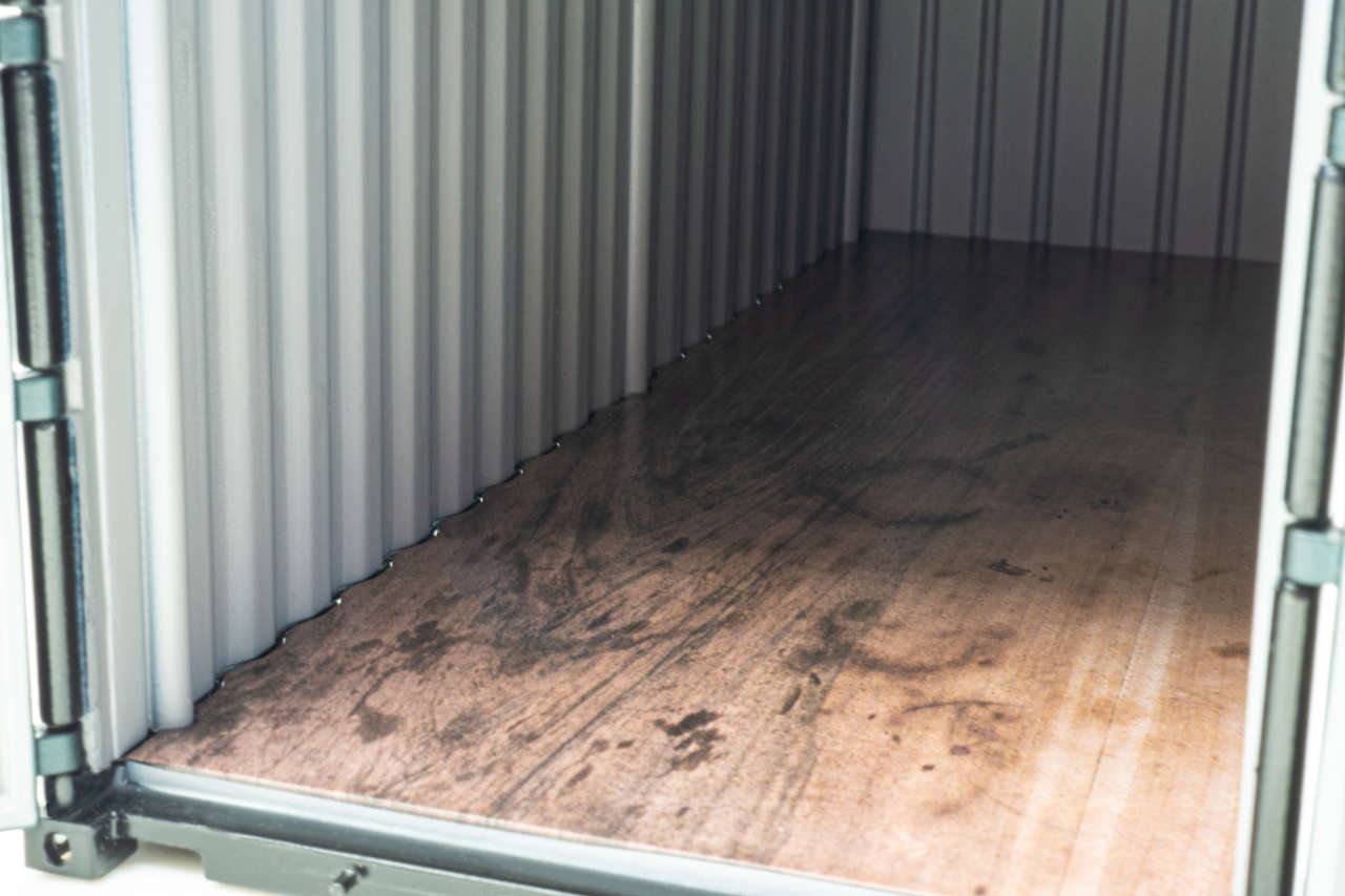 Container 20 Fuß schwarz Modell von HOP 1:32