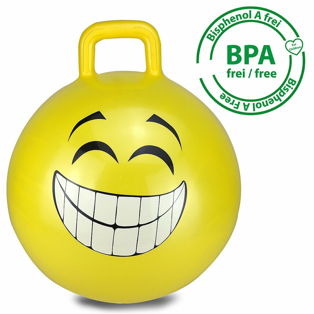 Hüpfball Smile mit Pumpe gelb